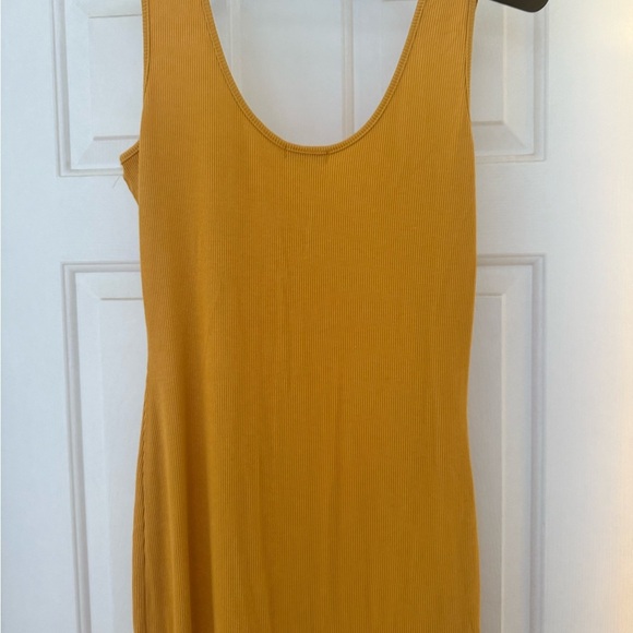 Fashion Nova Mustard Button-Down Midi Dress - Picture 2 of 5